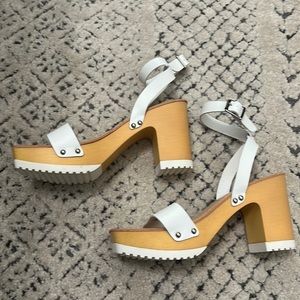 Madden girl size 7 platform heels white never worn